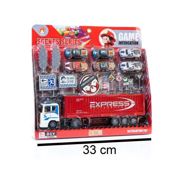 Juguetes Set de Vehiculos - Bombero, a friccion al por mayor