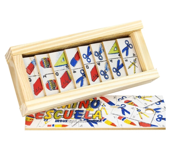 Juguetes Domino de Madera - Escuela, al por mayor