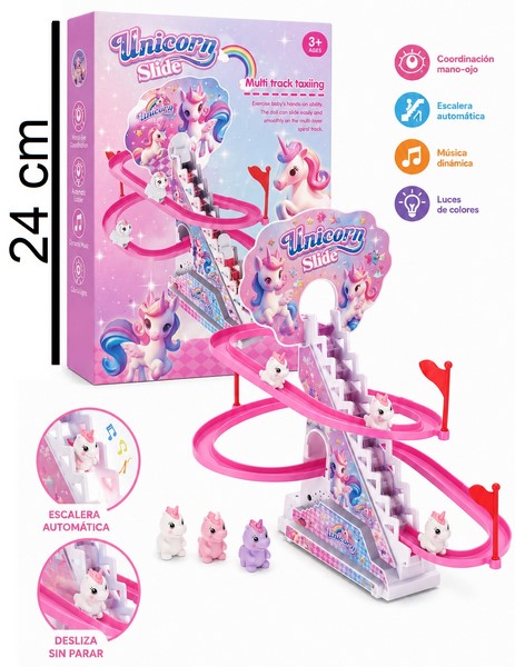 Juguetes Pista con Escalera Unicornio, a pilas al por mayor