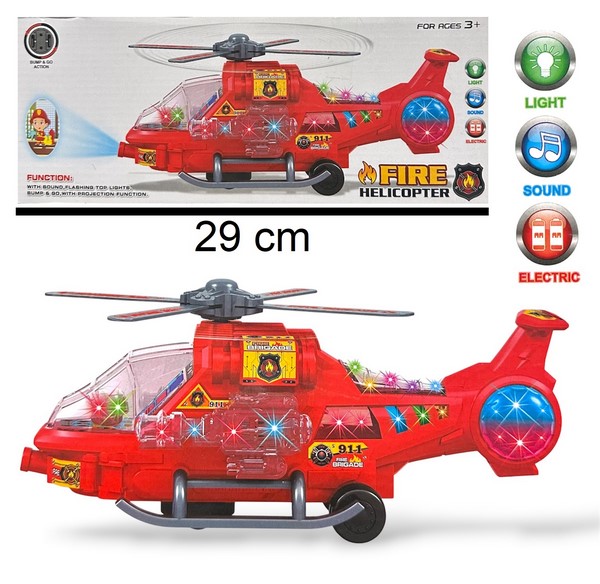 Juguetes Musical - Helicoptero Bombero, a pilas al por mayor
