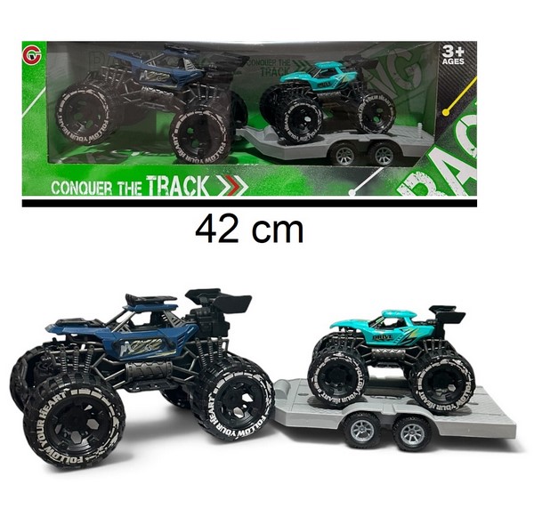 Juguetes Monster - Camioneta con Trailer, a friccion al por mayor