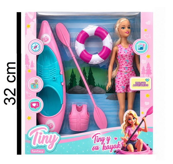 Juguetes Muñeca Tiny con Kayak, al por mayor